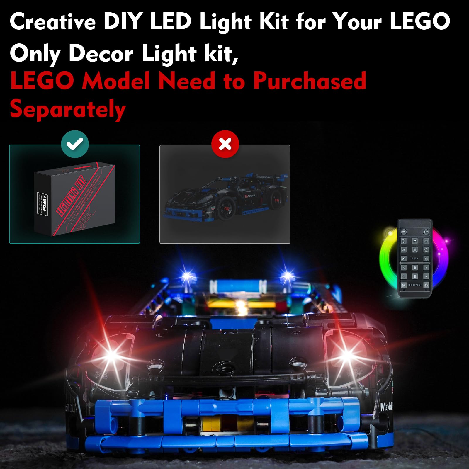 Amazon.co.jp: LocoLee LEDライトキット LegoポルシェGT4 e